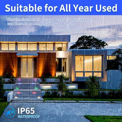 أضواء خارجية متعددة الألوان مع جهاز استشعار الحركة